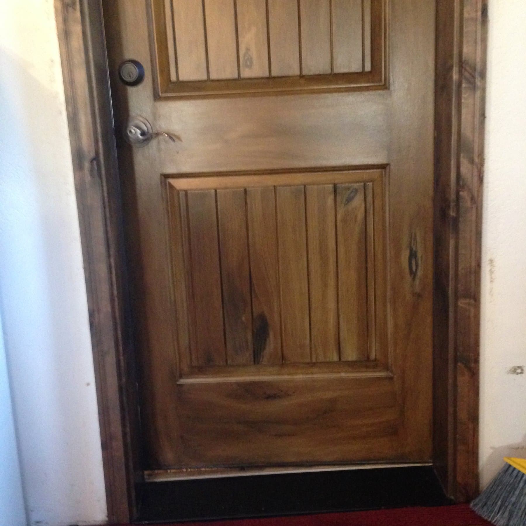 Rustic alder entry door