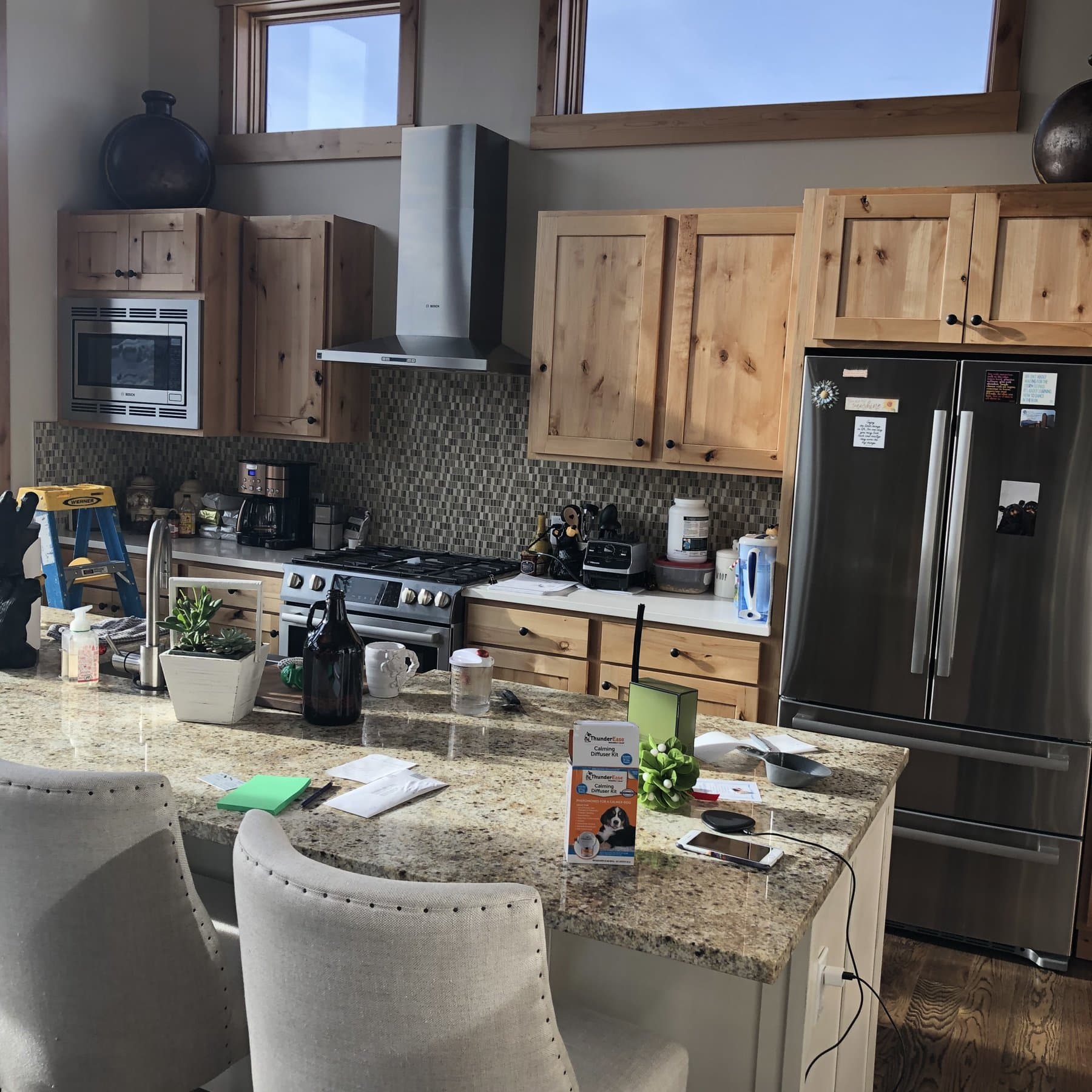 Knotty alder cabinetry