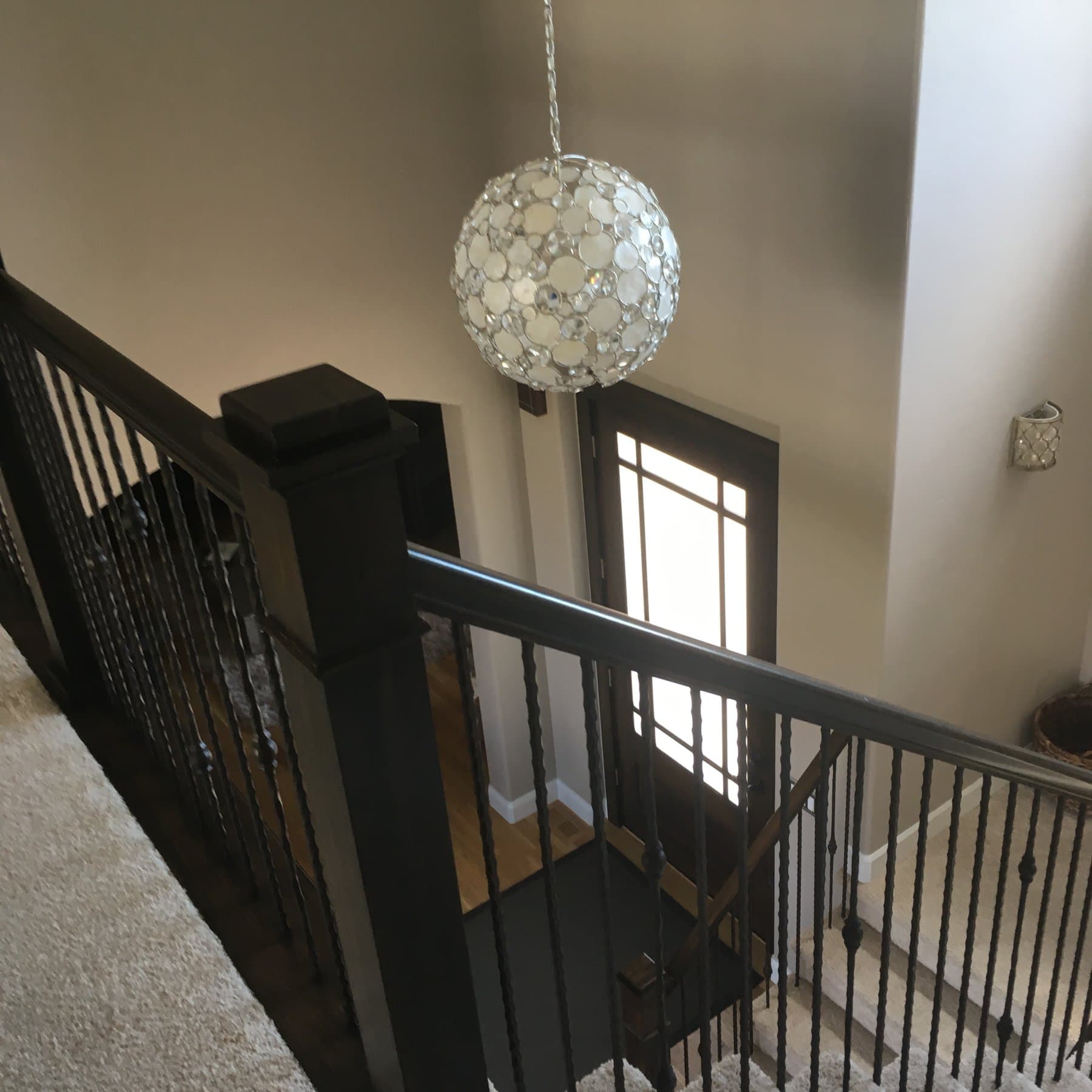 Ebonized stair rail